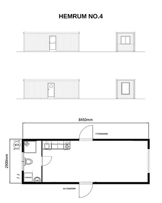 Kommer snart: Hemrum Tiny home No. 4 - Flyttbart tiny house på 24 kvm